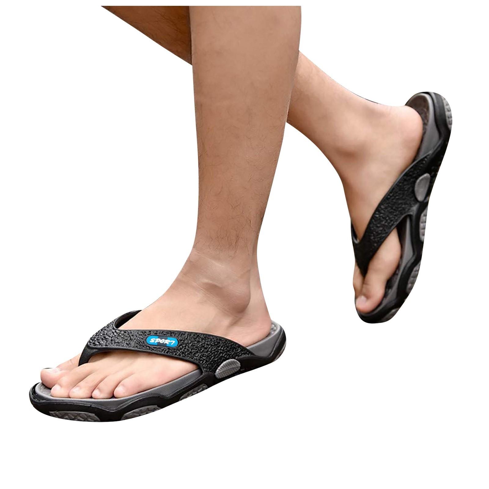 

Летние сандалии, удобные шлепанцы, мужские пляжные сандалии и тапочки 43 чёрный