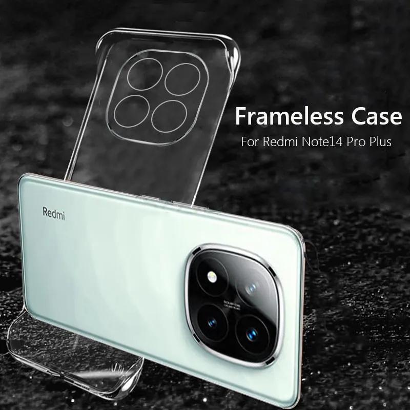 Frameless Slim Clear Hard Back Cover Case On For Xiaomi Redmi Note 14 5G 14 Pro+ Plus Note14 Pro Plus 14 Pro 5G Coque Phone Cases