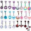 4-teiliges Nabelpiercing-Set mit Kralle Chirurgenstahl Kristall Bauchnabelpiercing Großhandel Damen Biene Bauchnabelstange Packung Cz Bauchnabelring Set Ombligo