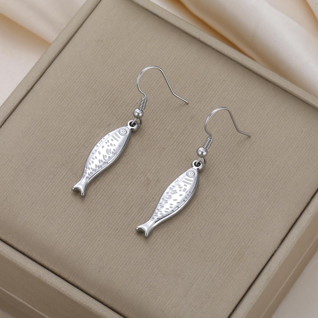 COOLTIME Ocean Fish Dangle Earrings for Women Stainless Steel Earrings Gold Color Trend Girl Jewelry Gift New