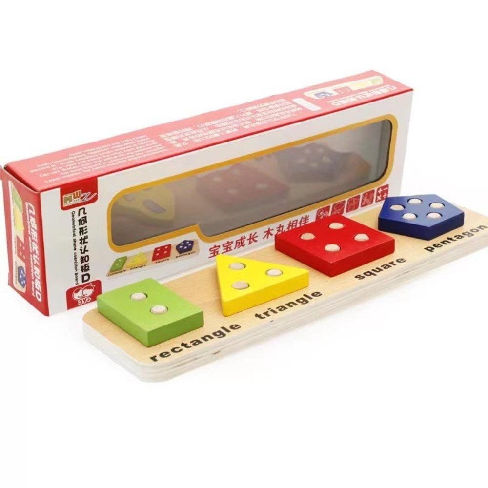 

Детская развивающая деревянная игрушка для раннего развития, цветной пазл с геометрическими фигурами, строительный блок для сопоставления форм