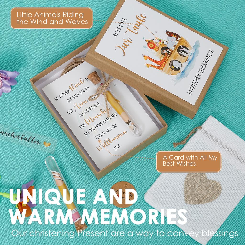 2Set Wish Fulfiller Present Box Set Creative Wish Filler Money Present Box Kit with Sticker Pendant and Test Tube for Birthday