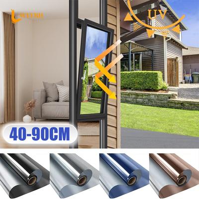40-90CM Fólie na okna domu pro soukromí Anti-Look Skleněná fólie Denní Jednosměrná zrcadlová samolepka Domácí UV Vinylové Fólie na okna Role