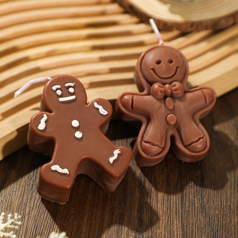 Christmas Decorations, Gingerbread Man Scented Candles, Creative Shaped Souvenirs, Tabletop Ornaments, Scented Wax