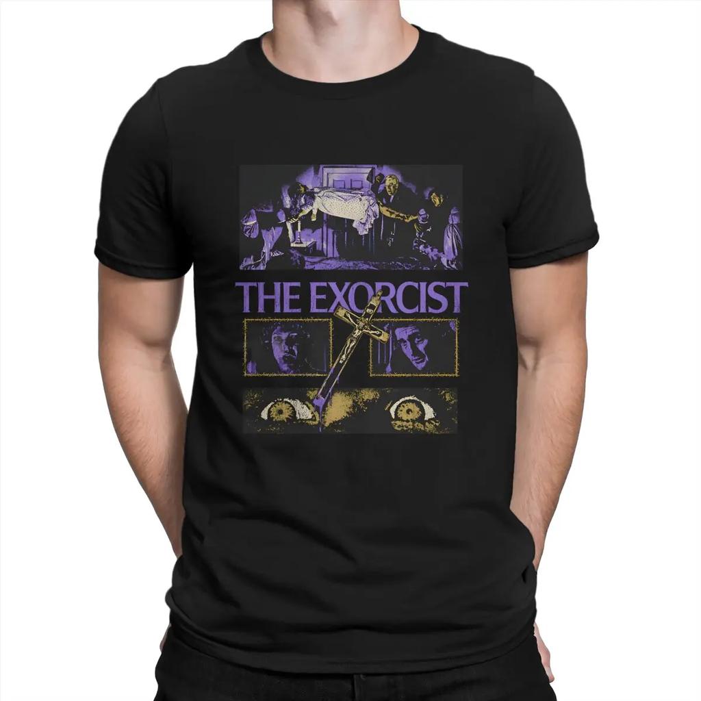 Funny Nobody T-Shirts for Men Crew Neck 100% Cotton T Shirts T-The Exorcist Short Sleeve Tee Shirt Adult Clothes