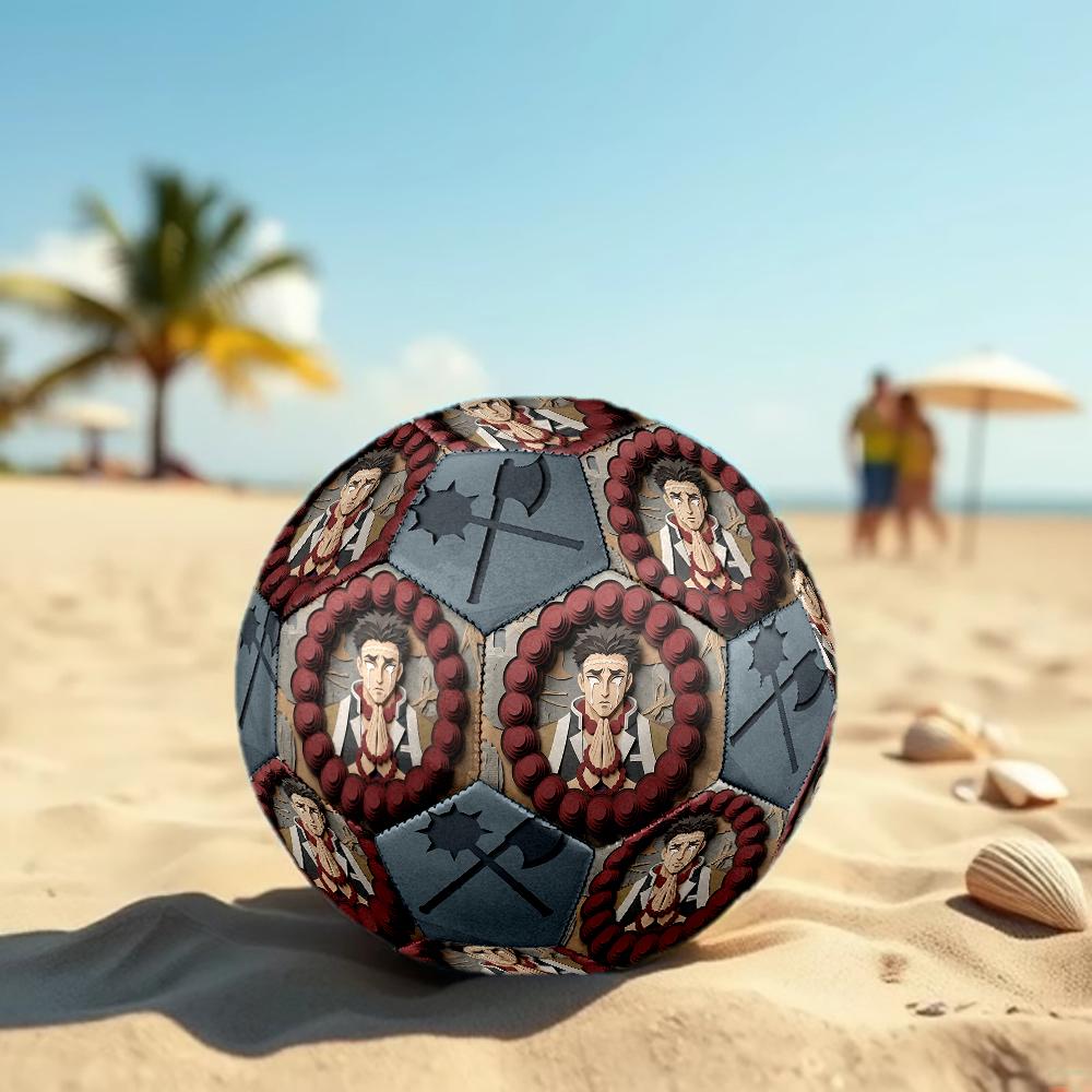 1pc Demon Slayer Kimetsu No Yaiba Football Soccer Ball Size 5 Indoor Soccer Ball Fashion Colorful  Backyard Game -Great For Sports Fans Gift HE11