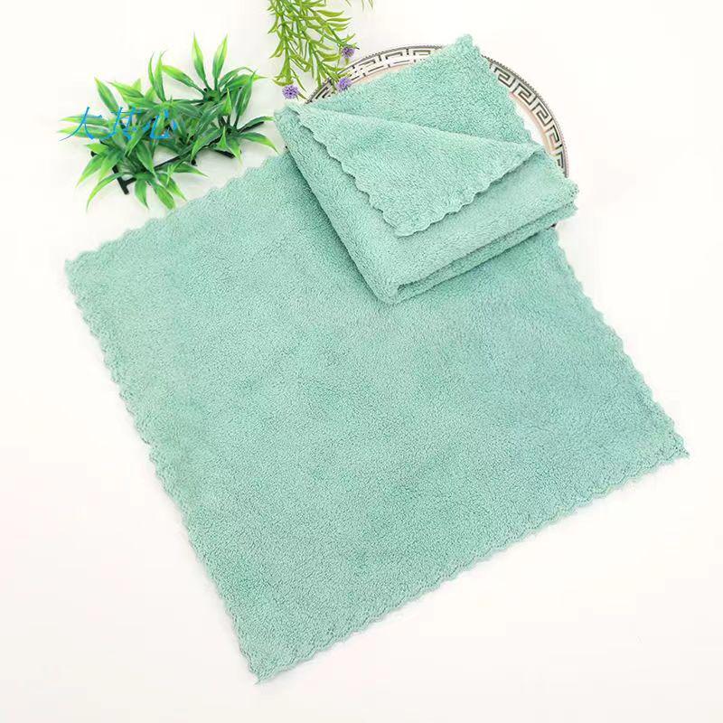 Soft Coral Fleece Quick-Dry Baby Face Towel - Small, Plain Color, Water Absorbent