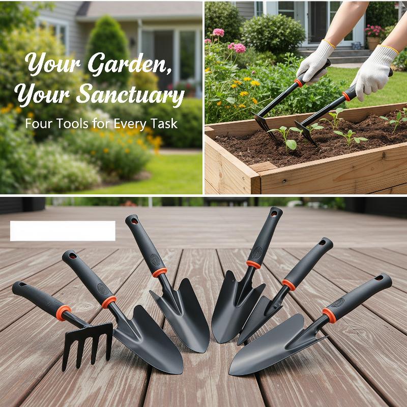 3Pcs Mini Gardening Tool Set Portable Lightweight Shovel Rake Trowel for Home Bonsai Flower Repotting
