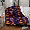 1pc Pumpkin Halloween Blanket, Lightweight Flannel Throw Blanket for Sofa, Bed, Travel, Camping, Living Room, Office, Couch, Chair, and Bed