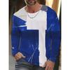 Daily Exercise Men's Training Top Street Style Men's Fashionable T-shirt 3D Printed Men's Warm Long-sleeved T-shirt For Autumn