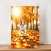 Autumn Shepherd Dog Joyful Retro Metal Tin Sign Used for Room Decoration Home Dining Room Bar Caf Garage Decor