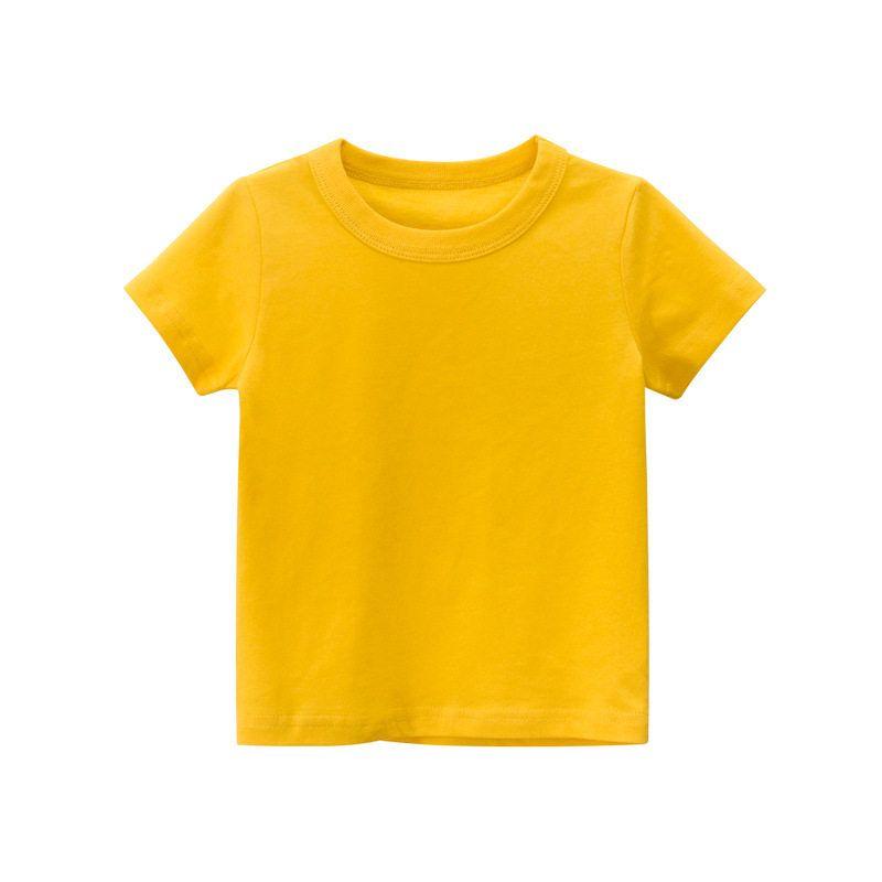 27Kids round Neck No Pattern Children's 9-Color Short-Sleeved T-shirt