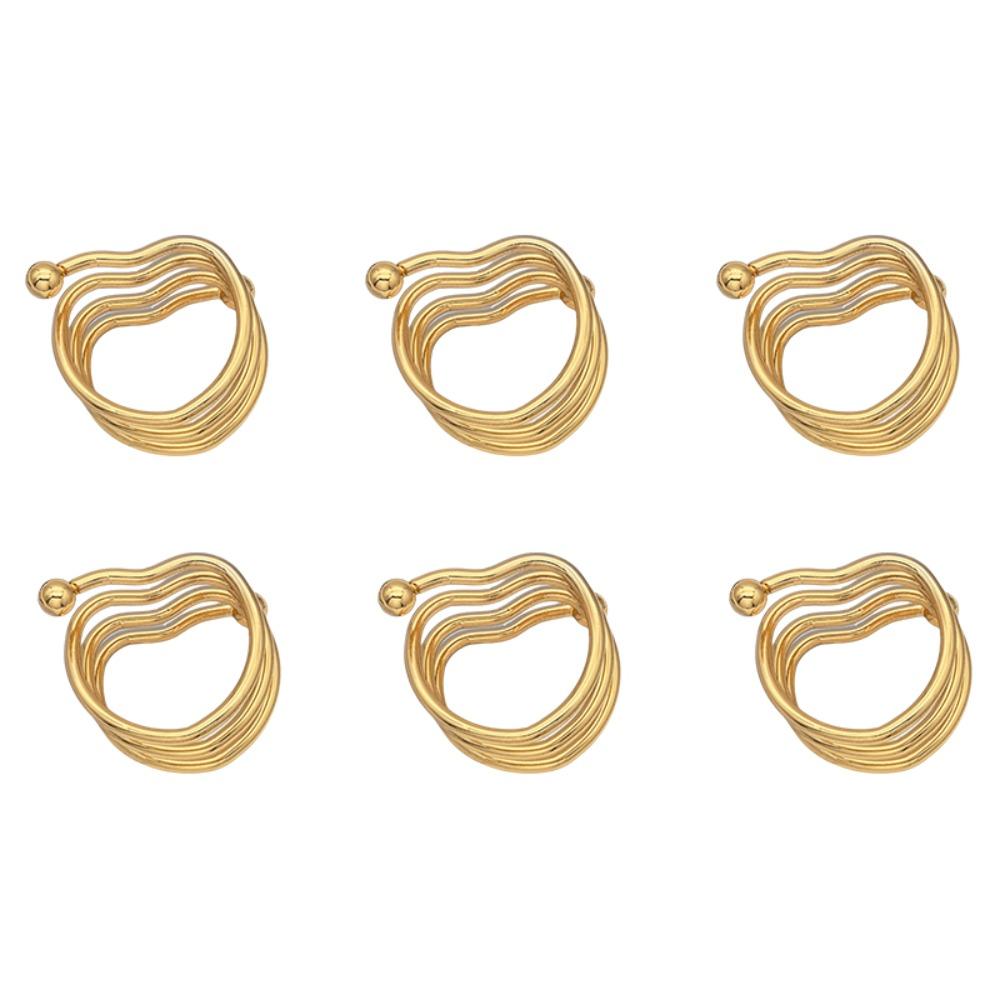 6 Pieces Gold/Silver Hotel Napkin Holder Electroplated Table Towel Holder  Banquet