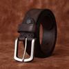 Men's Belt Retro Rub Colored Distressed Pleated Genuine Cattlehide Leather Surface Denim Casual Working Pants Belt