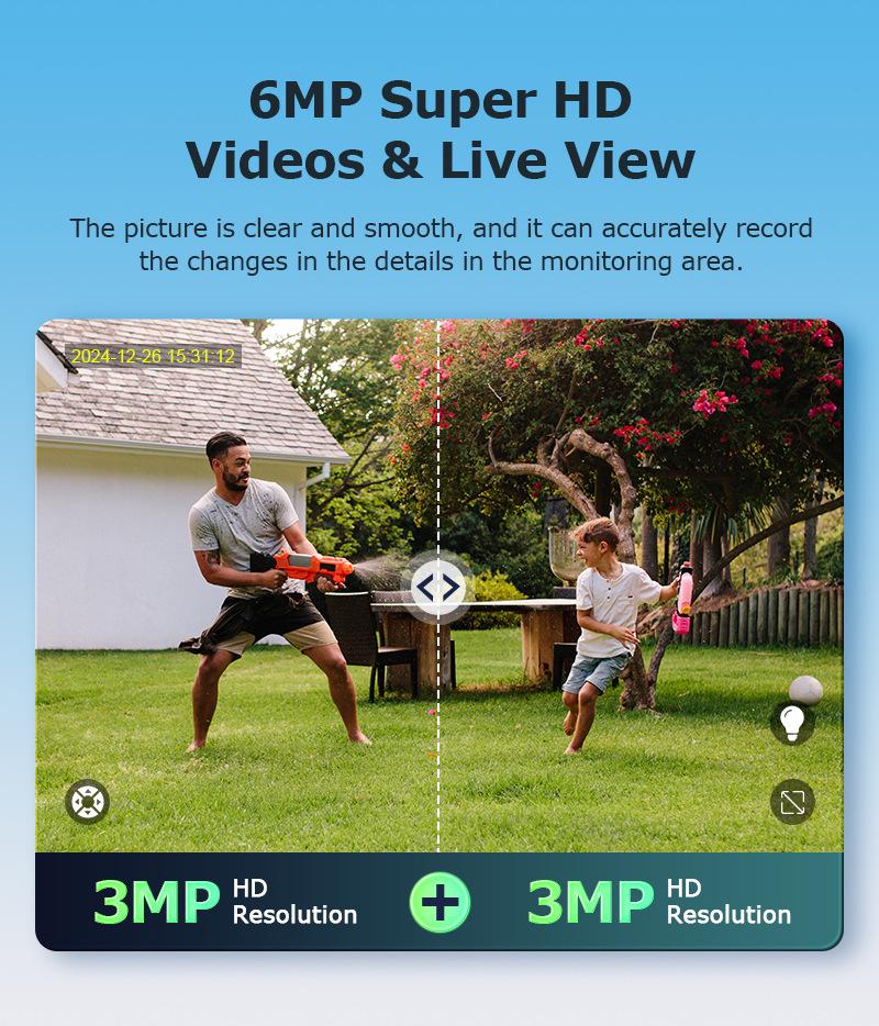 6MP Outdoor Solar Street Light Camera, 20X Zoom, Full Color Night Vision, PTZ, Dual Picture