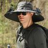 Solar-Powered Wide Brim Sunshade Hat with Lithium Battery Fan for Men