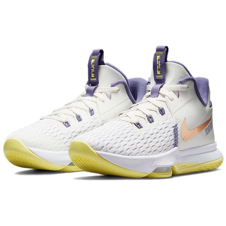 Nike LeBron Witness 5 EP Summit White Metallic Bronze Herren Sneaker Light-Zitron CQ9381-102