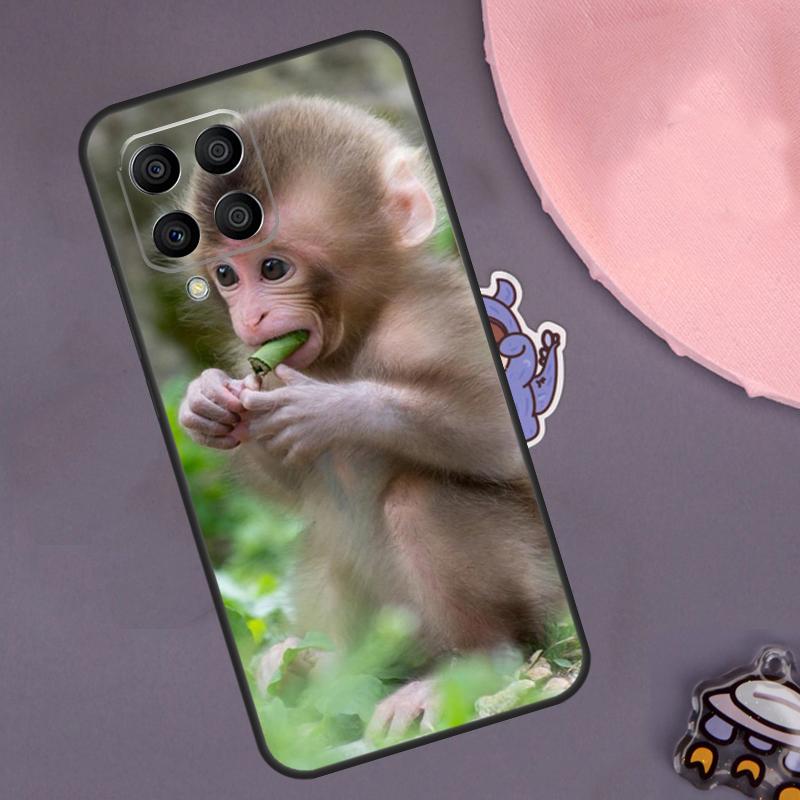 Cute Baby Monkey Animal Case For Samsung Galaxy M13 M33 M53 M20 M30s M31s M12 M32 M52 M11 M21 M51 M14 M34 M54 M55