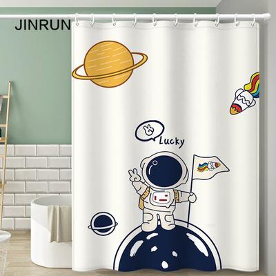 JINRUN Rideau imperméable épaissi de Salle de Bain Rideau de Douche Anti-moisissure Rideau de séparation de Douche Rideau de Douche Rideau de Salle de Bain Perforation Gratuite