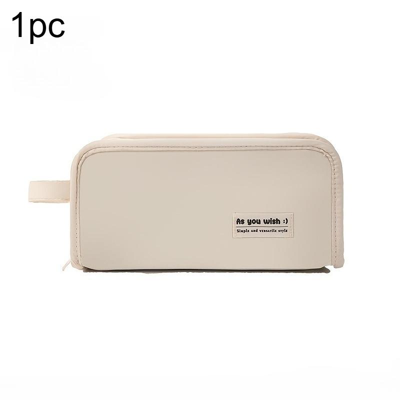 Multi-Layer Large Capacity Pencil Case with Compartments Minimalist Aesthetic Pen Bag for Office School Stationery Organization