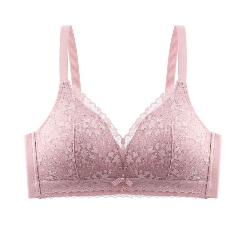 Women Seamless Wireless Push Up Comfortable Gathering Side Collection Thin Cup Bra