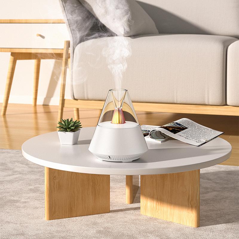 150ML Candlelight Aroma Diffuser Mini USB Air Humidifier Mist Sprayer LED Night Light Essential Oil Diffuser with Remote Control