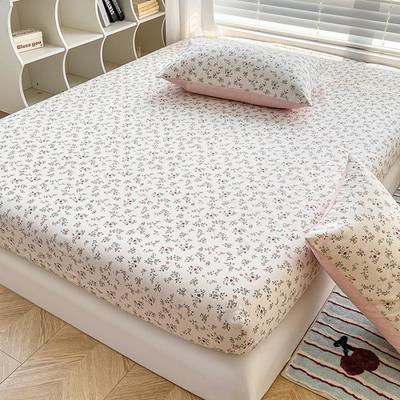 Machine Washable Fitted Sheet Non-slip All-inclusive Mattress Protective Cover Student Fitted Sheet 3-piece Set
