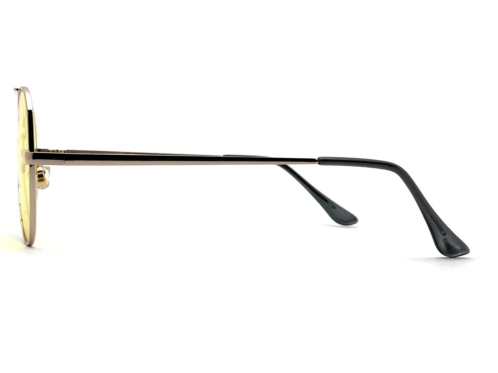 W BRIDGE TEARDROP SUNGLASS GOLD x LIGHT YELLOW [SPEED ADDICT]