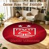 Round Rug Custom NameNottingham Forest FC Pattern Non Slip Carpet Home Floor Decor