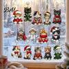 Festive Hanging Ornaments for Party Cute Cat Christmas Ornaments, 2D Wooden Cartoon Tree Xmas Gift Friends Decorations Winter Holiday Home Decor