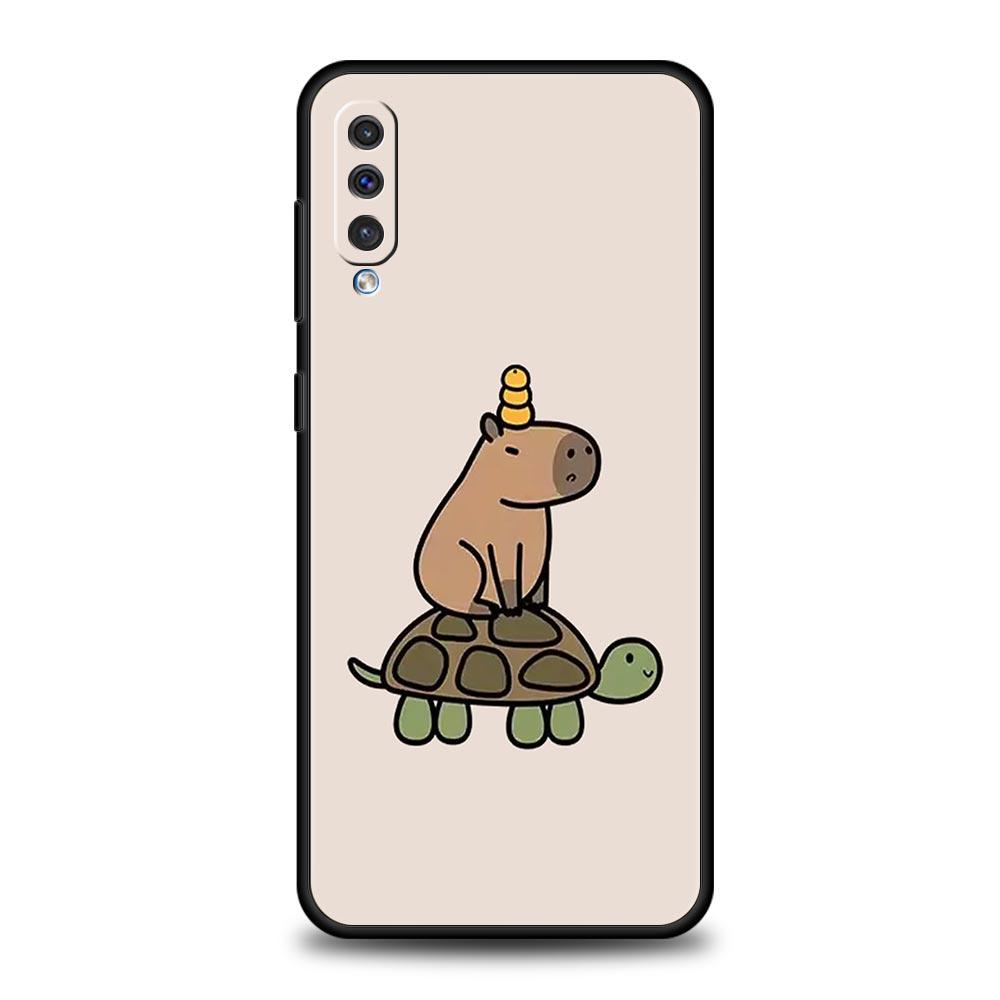 Cute Capybara Phone Case For Samsung Galaxy A56 A36 A26 A34 A17 A16 A06 A14 A12 A54 A72 A70 A24 A22 A20e A52 A50 A40 A32 Cover