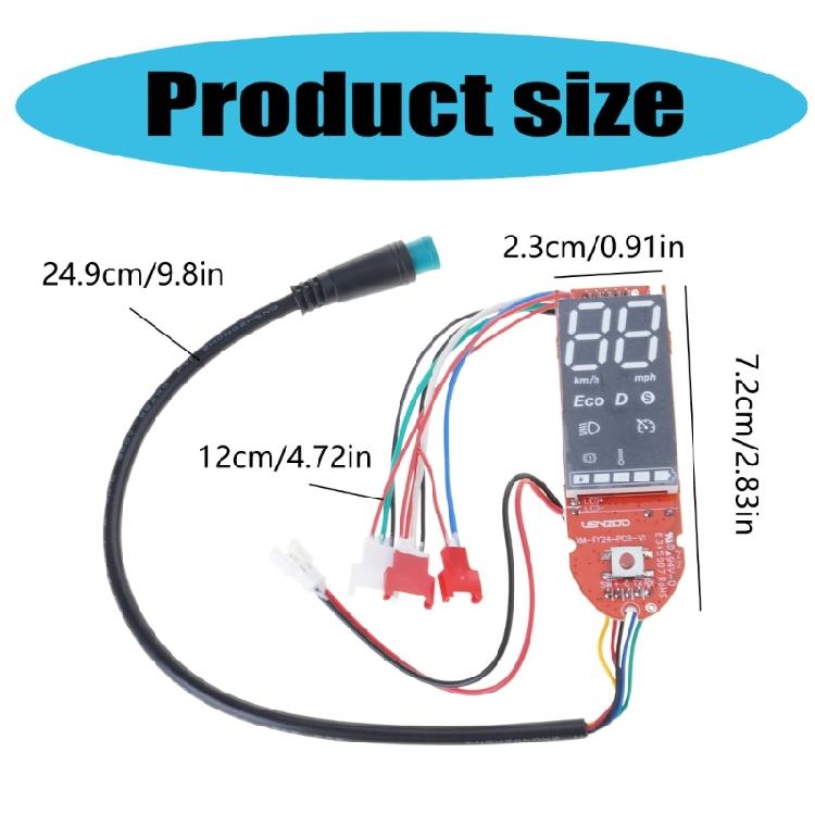 Large Screen Intelligent Fault Detection Electric Scooter Dashboard Instrument Meter for M365 Offering Clear Visibility