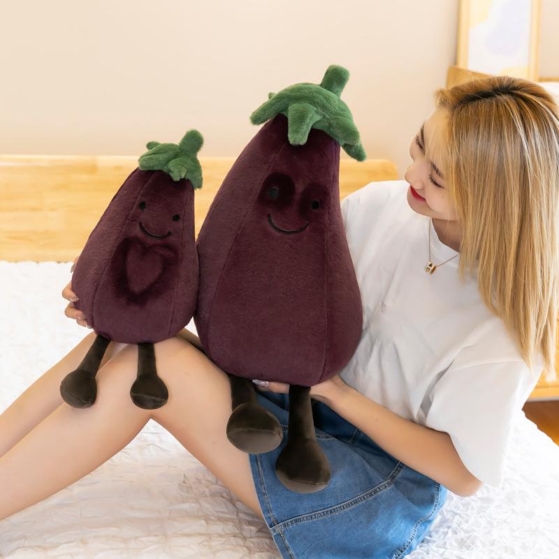 New Eggplant Throw Pillow Funny Vegetable Plush Toy Bed Pillow Cushion Cute Doll
