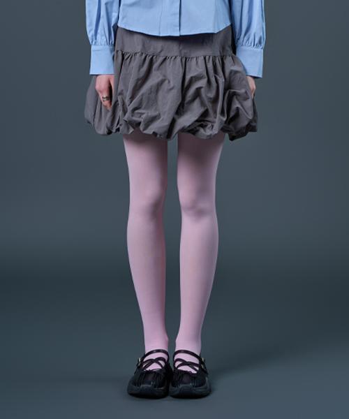 Sitipabjeu [Cp] Balloon Rustling Flare Back-Banded Mini Skirt [Gray] Kcl.