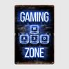 Wasd Pc Gaming Zone Quote Metal Sign Club Home Club Bar Designing Plates Tin Sign Poster