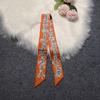 2023 100% Silk Scarf Sketch Horse Brand Design Natural Silk Women Scarf Foulard Hair Bag Scarves Fashion Neckerchief Headband
