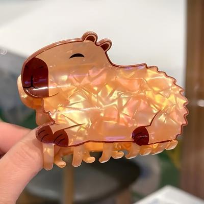 Bohemian Capybara Claw Clip, Large Non-Slip Cartoon Hair Clip for Daily Festival Hairstyle