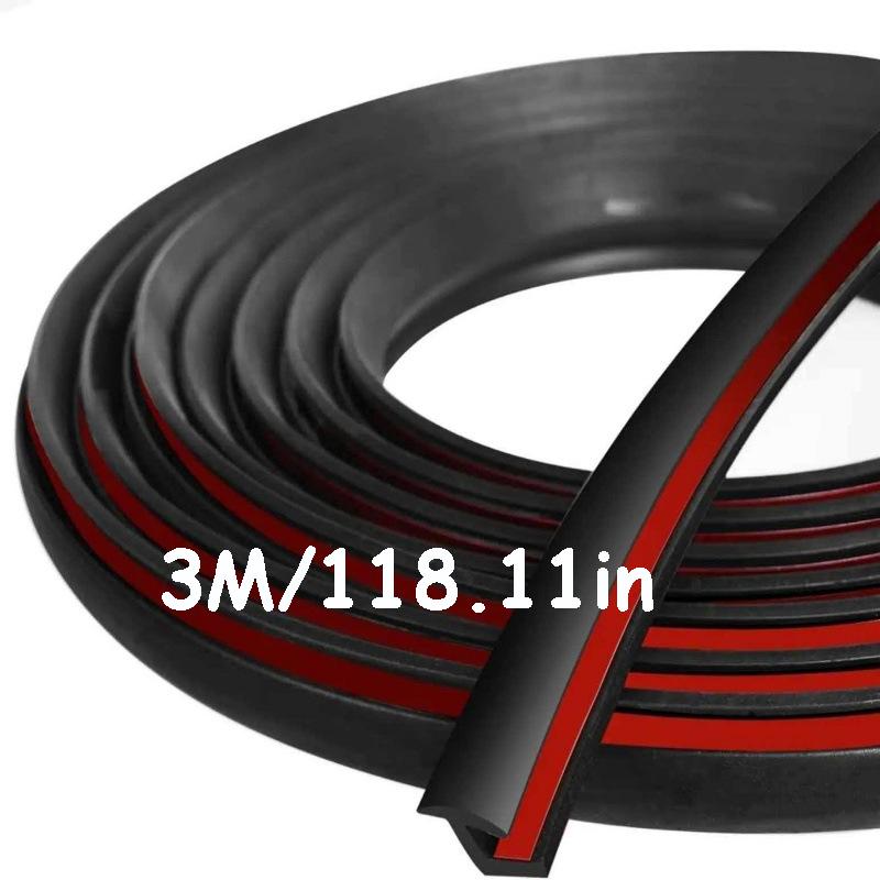 Car Fender Flares Edge Trim Fender Flare Rubber Seal Strip 2m 3m EPDM Rubber Seal For Automotive and Truck Wheel Wells
