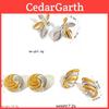 Boucles d'oreilles géométriques modernes en acier inoxydable pour femmes avec surface plaquée et look élégant