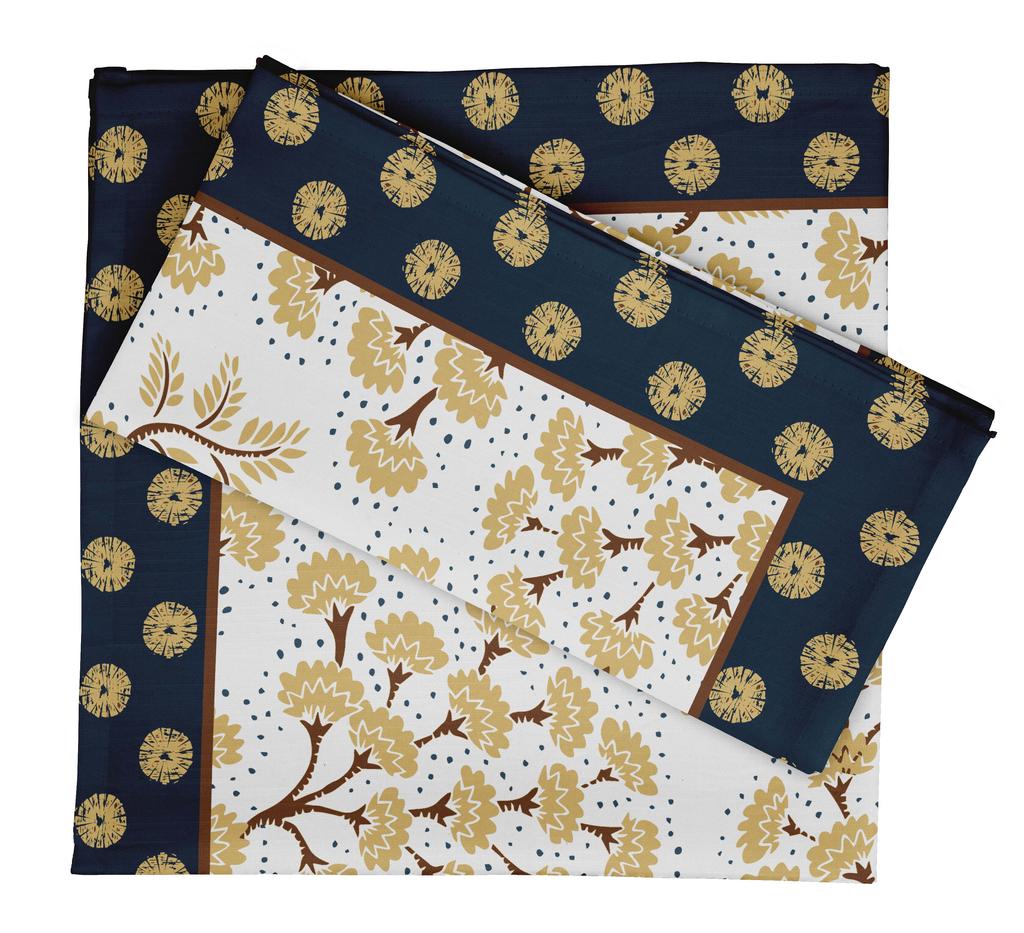 Vargottam Luxury Collection Dinner Table Linen Decor Cotton Napkin Printed Fabric Reusable Napkins Set Of 12, 20   X 20   - Watercolor