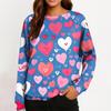 Women's Fashion Casual Long Sleeve  Printed Neck Sweatshirt Top