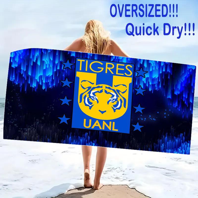 Tigres uanl Print Beach Towel, Large Soft Quick Dry Towel for Beach Camping Swimming