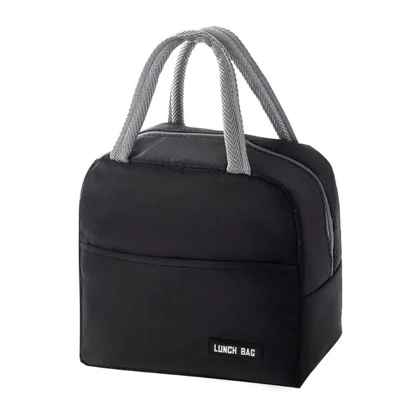 New Portable Lunch Box Bag Solid Color Thickened Thermal Insulation Bag Suitable For Students Office Workers & Other Occasions