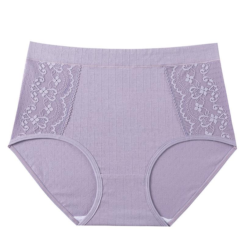 Large Size Female Summer Cotton Bottom Mother Mid-high Waist Triangle Panties