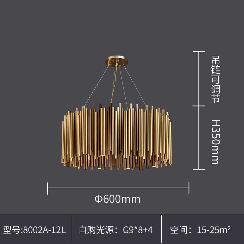 

Люстра для гостиной Вилла дуплекс современная простая из нержавеющей стали креативная люстра внутреннее освещение светодиодные светильники золото Warm White