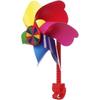 Bike Handlebar Pinwheel for Kids, Mini-Factory Bike Accessory Decoration Wind Spinner for Kid's Bicycle (Rainbow Stripes)