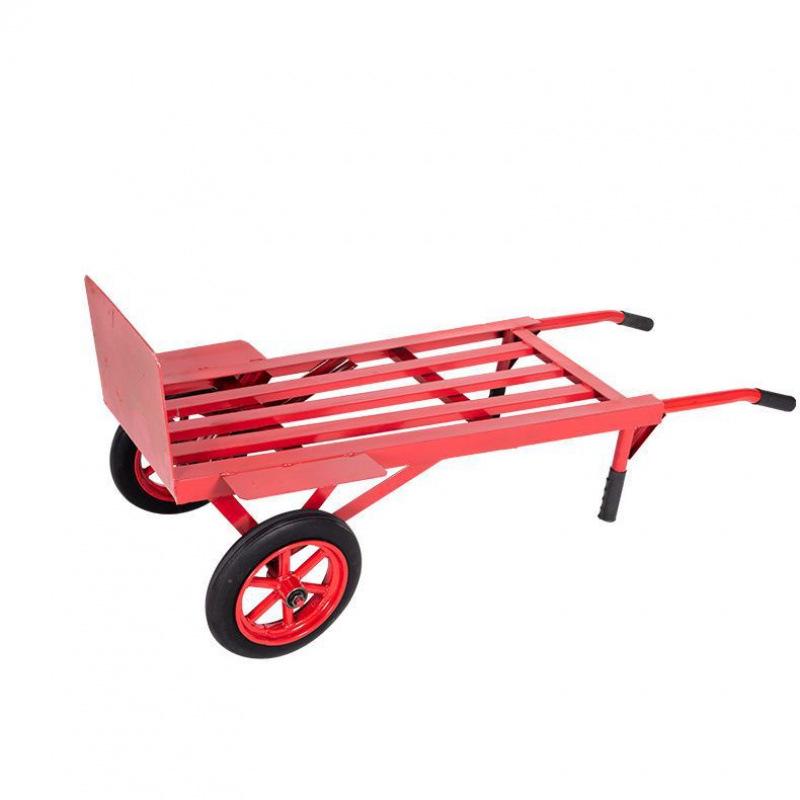 Heavy-Duty Two-Wheeled Handcart for Construction and Warehouse Use