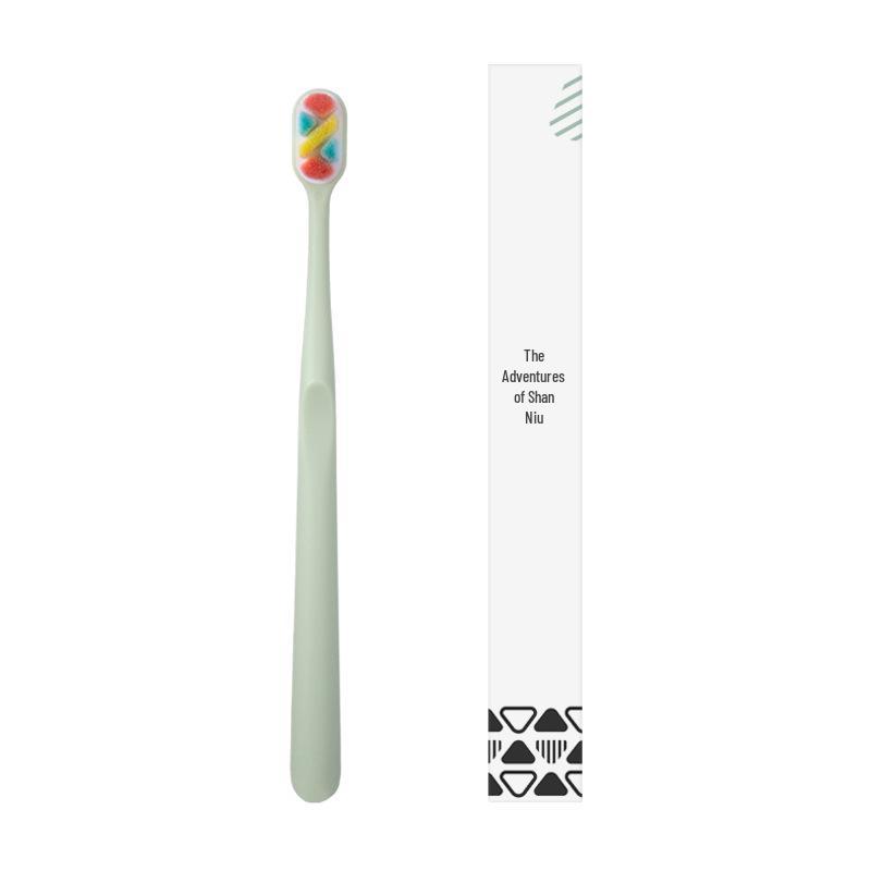 Little Cow's Adventures Adult Soft Bristle Toothbrush - Upgraded Version