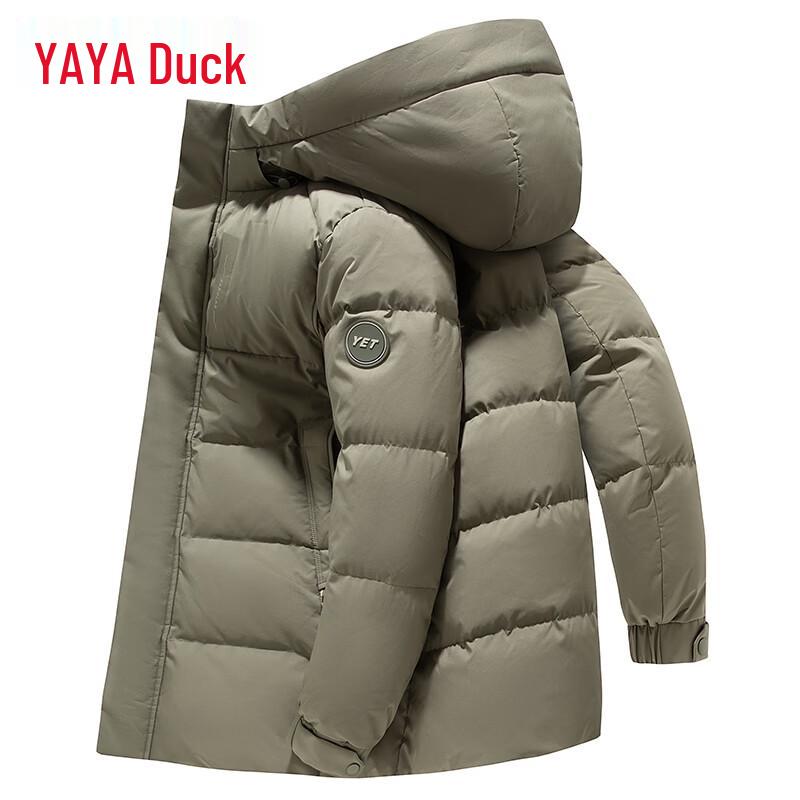 YAYA 2025 Winter Unisex Hooded Long Down Jacket