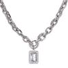 Cool Style Ice Sugar Gem Sweater Necklace High-End Sweater Chain Titanium Hip-Hop Clavicle Chain for Men Women